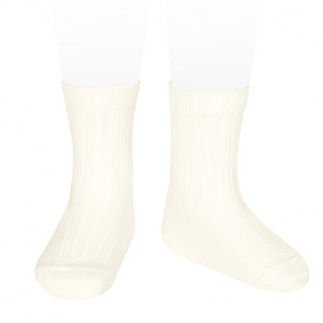 Condor Ivory Rib Short Socks