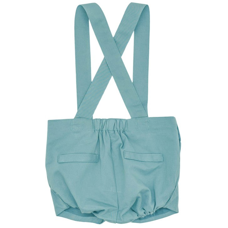 Baby Green Suspender Shorts