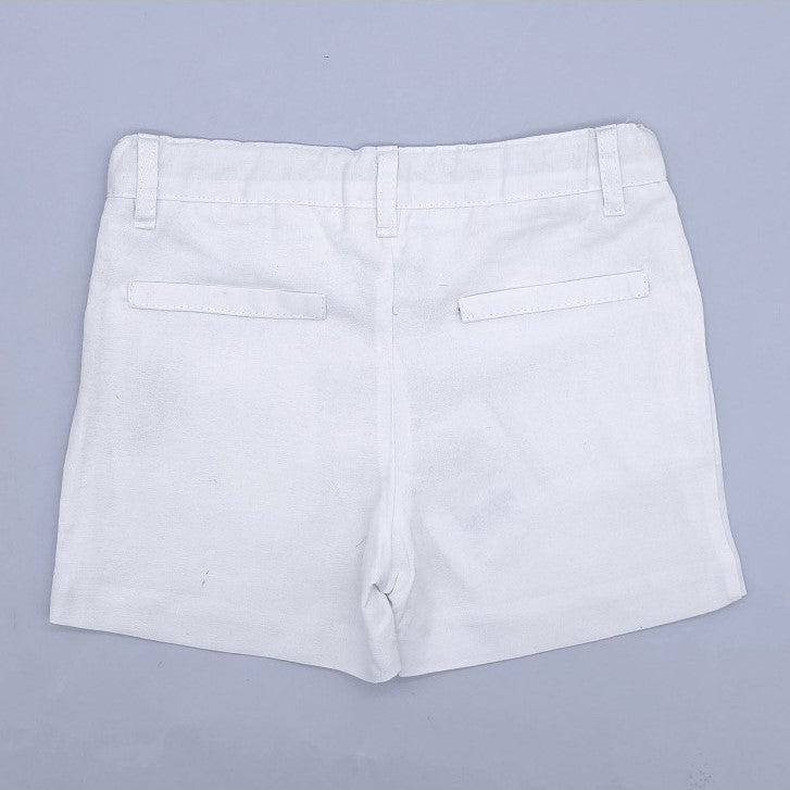 Boy White Linen Shorts