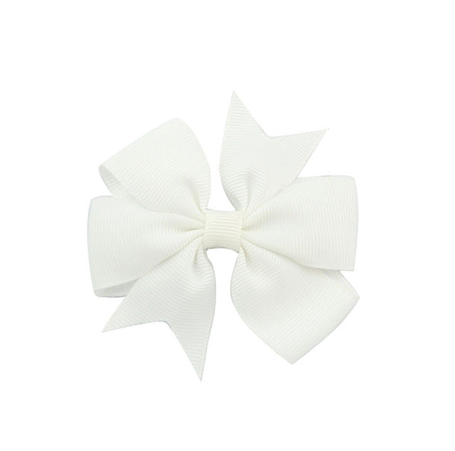 White Bow Clip
