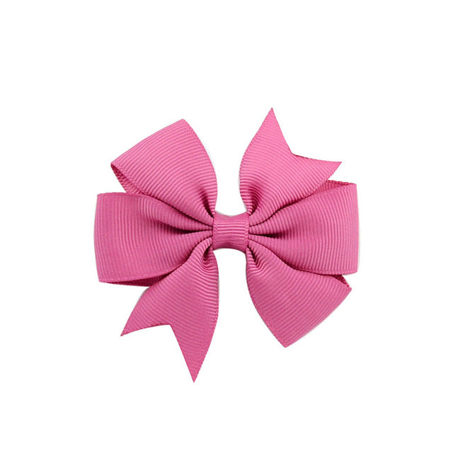 Raspberry Rose Bow Clip