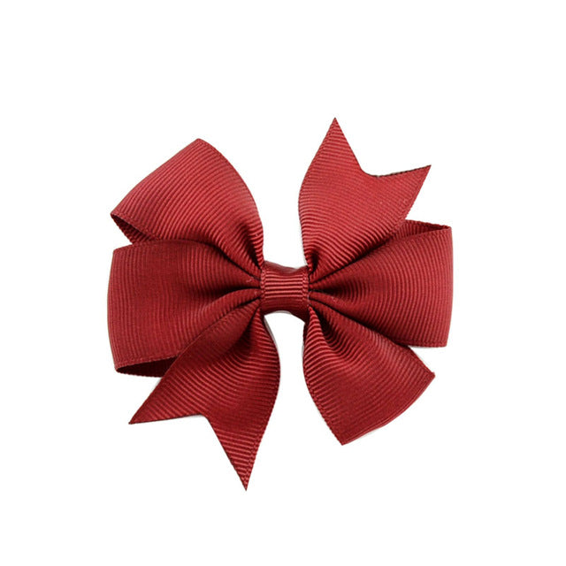 Burgundy Bow Clip