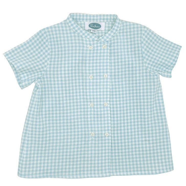 Baby Turquoise Gingham Shirt