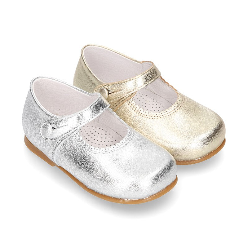 Baby Silver Mary Jane Shoes