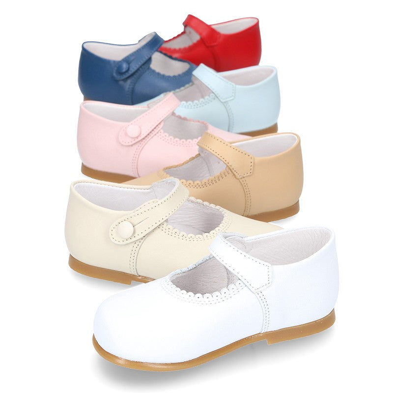 Baby Cream Mary Jane Shoes