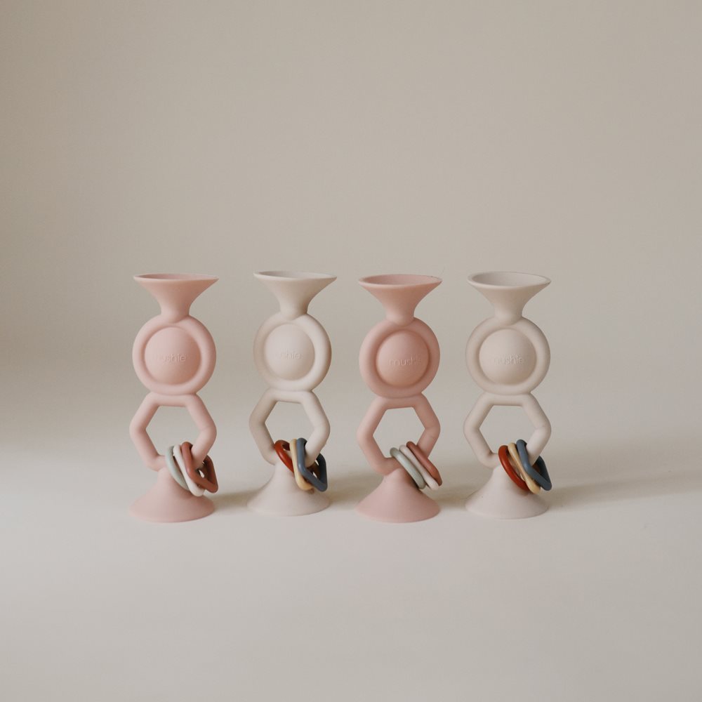 Mushie Suction Toy HexaPop Blush