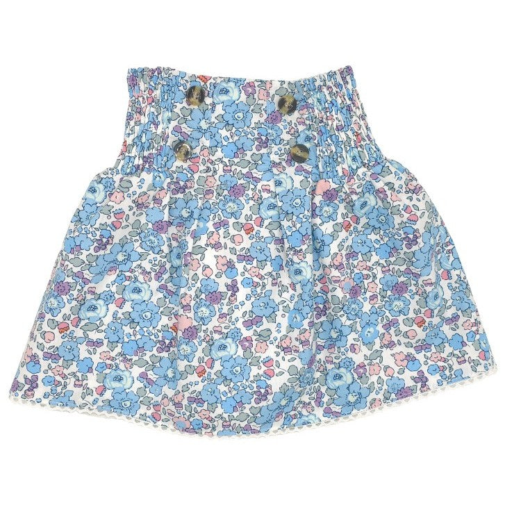 Girl Blue Flowers Liberty Skirt