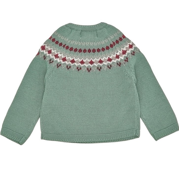 Traditional Green Fair Isle Jumper