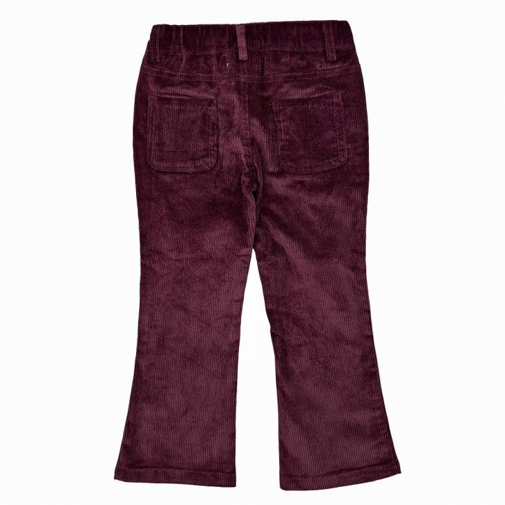 Girl Burgundy Corduroy Flare Trousers