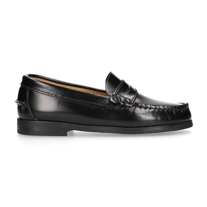 Boy Classic Black Moccasins Shoes