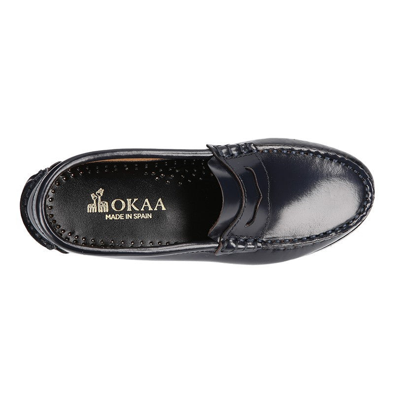 Boy Classic Black Moccasins Shoes