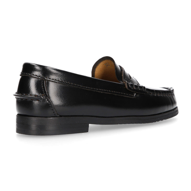 Boy Classic Black Moccasins Shoes