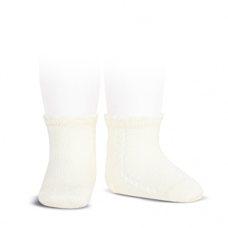 Condor Ivory Openwork Short Socks