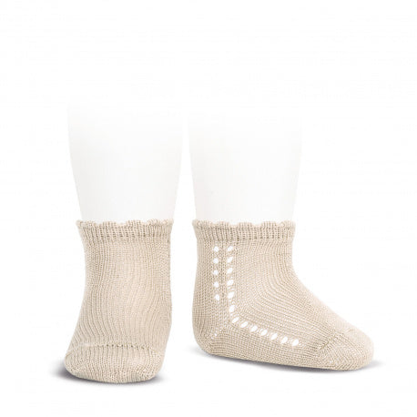 Condor Linen Openwork Short Socks