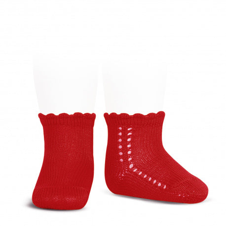 Condor Red Openwork Short Socks