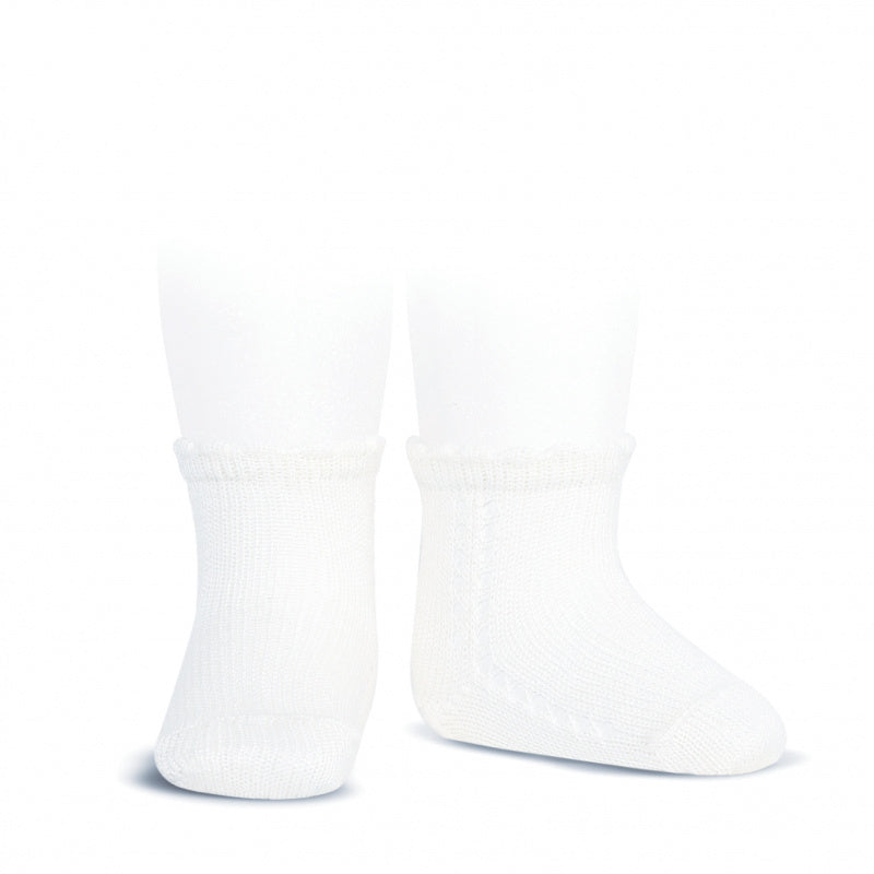 Condor White Openwork Short Socks