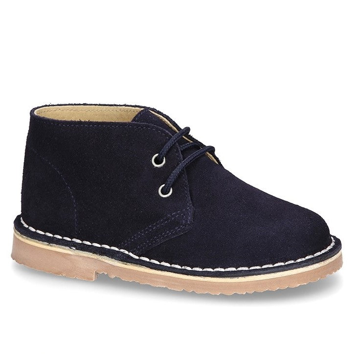 Classic Navy Suede Leather Boots