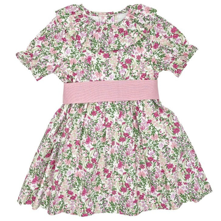 Girl Hot Pink Floral Dress