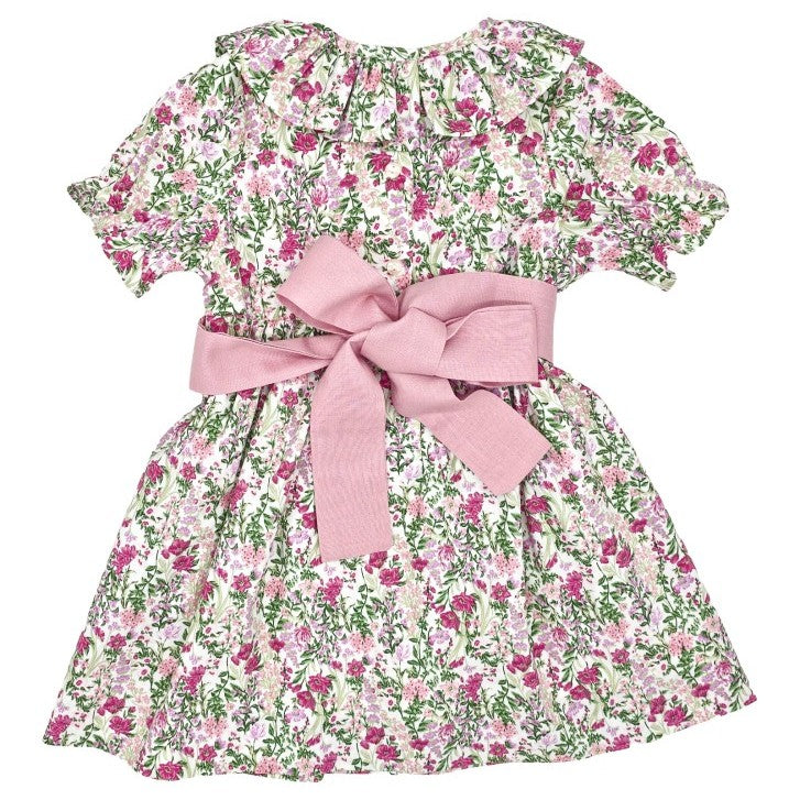 Girl Hot Pink Floral Dress
