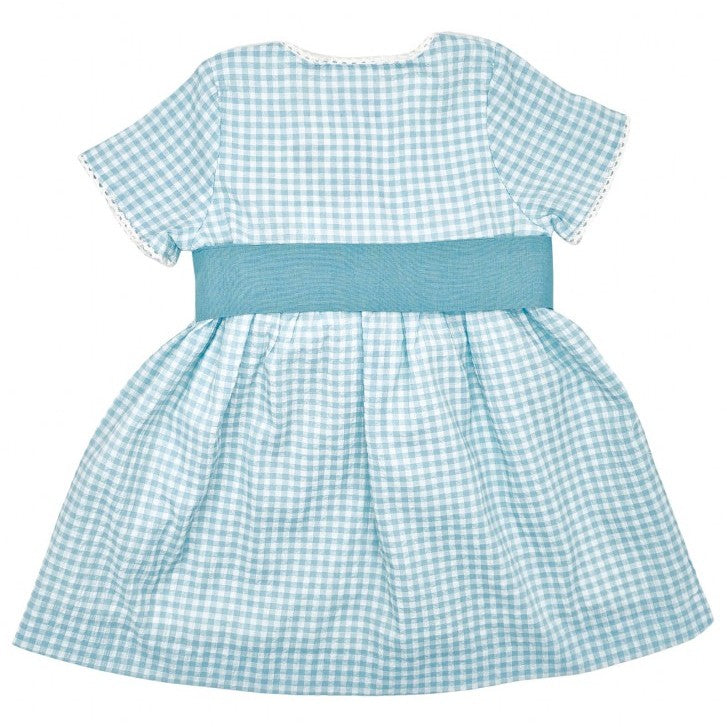 Girl Turquoise Gingham Dress
