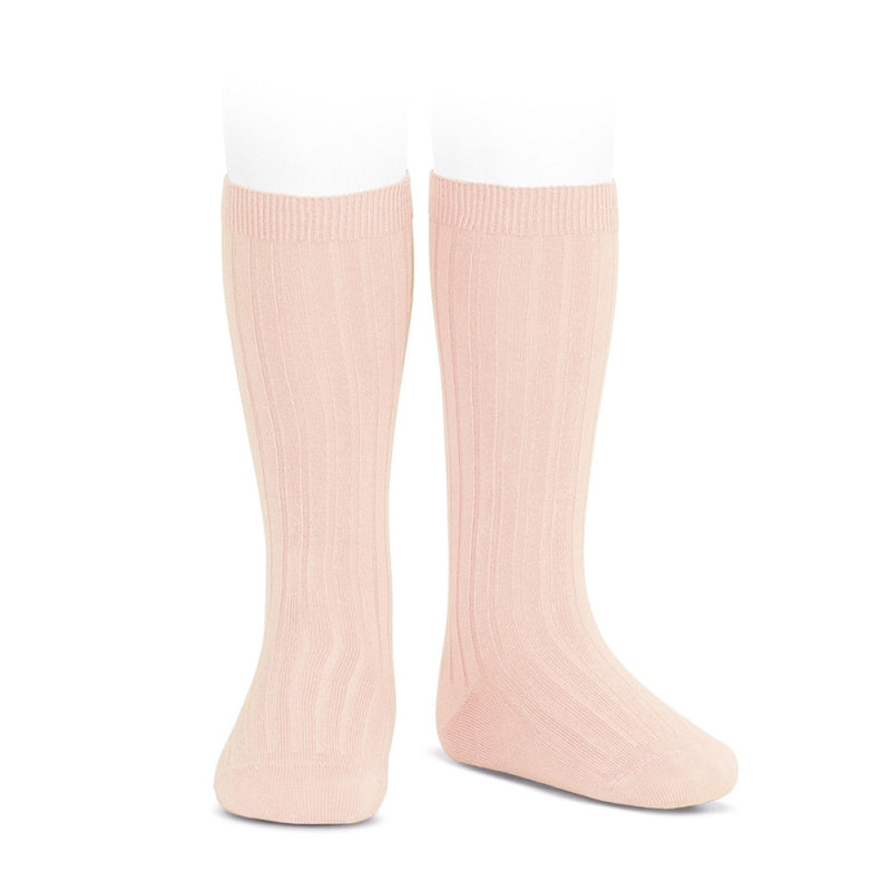 Condor Nude Ribbed Knee High Socks