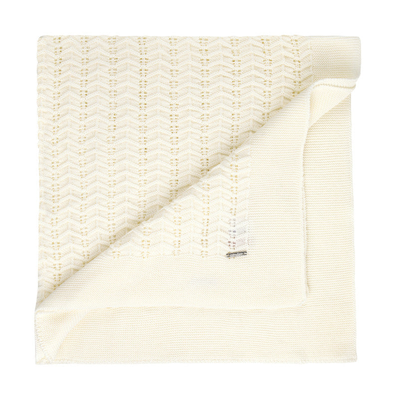 Condor Zig-zag Openwork Shawl Cream