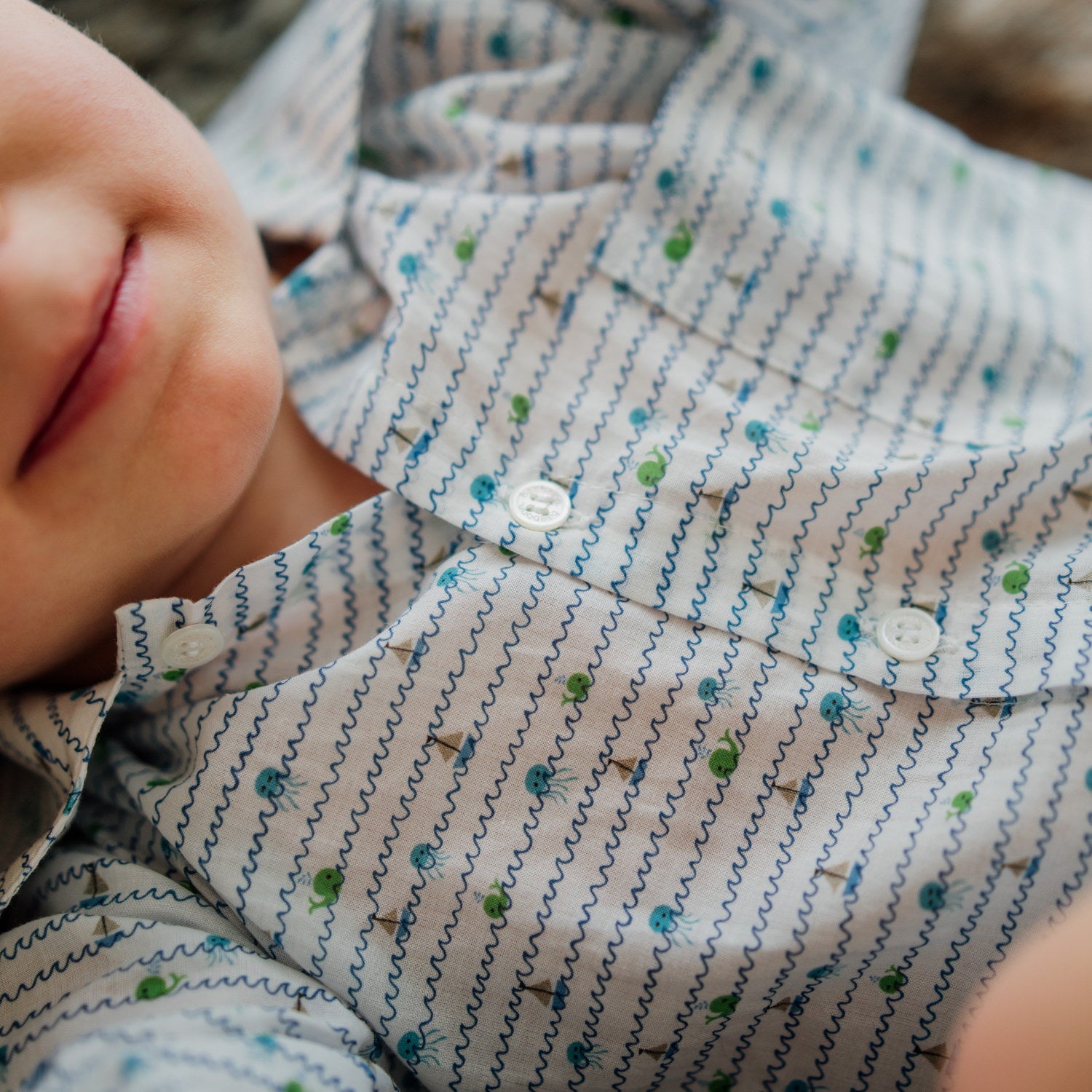 Baby Boy Blue Boats Pyjama