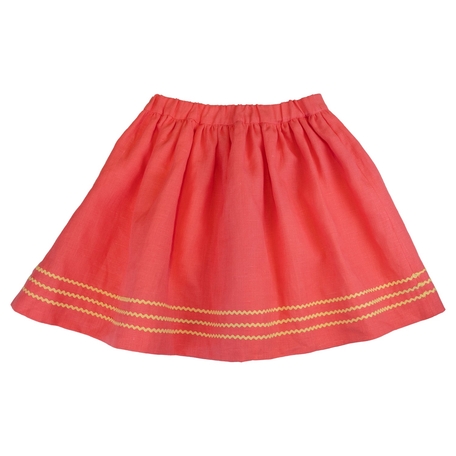 Girl Strawberry Linen Skirt