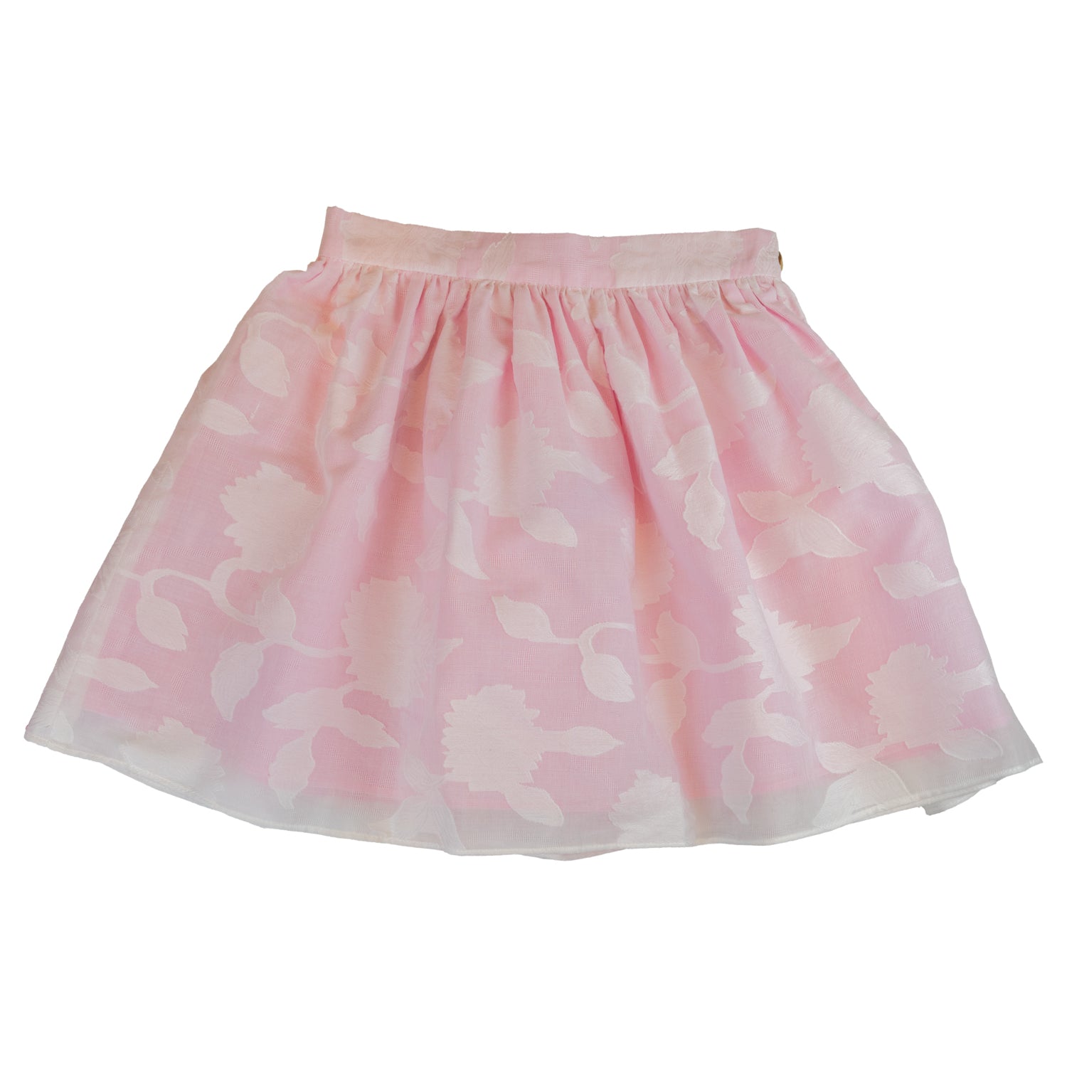 Girl White Embroidery Skirt