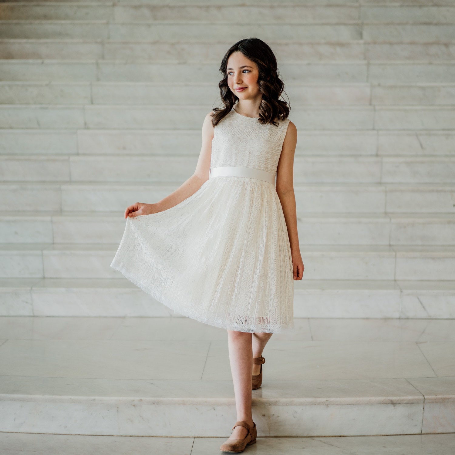 Flower Girl Embroidery Dress