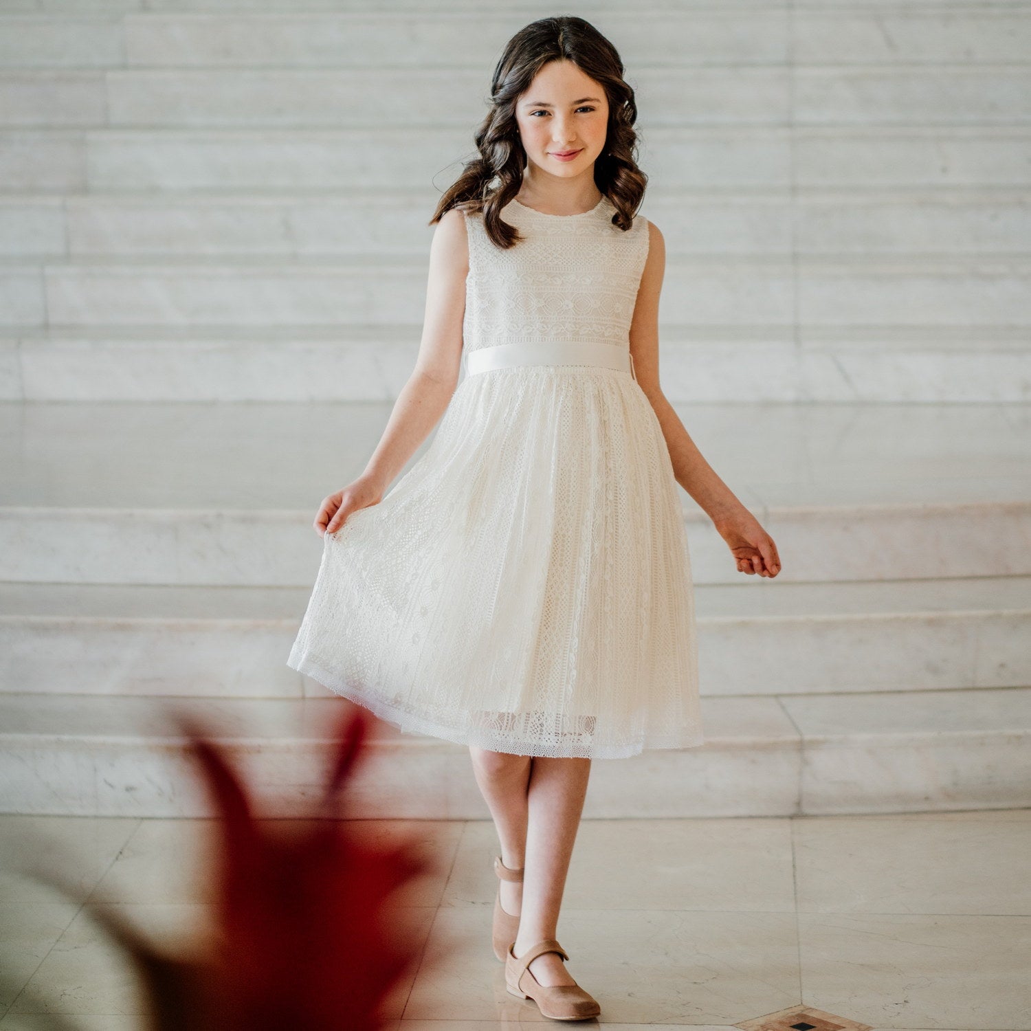 Flower Girl Embroidery Dress