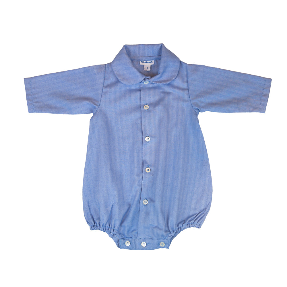 Baby Blue Herringbone Bodyshirt