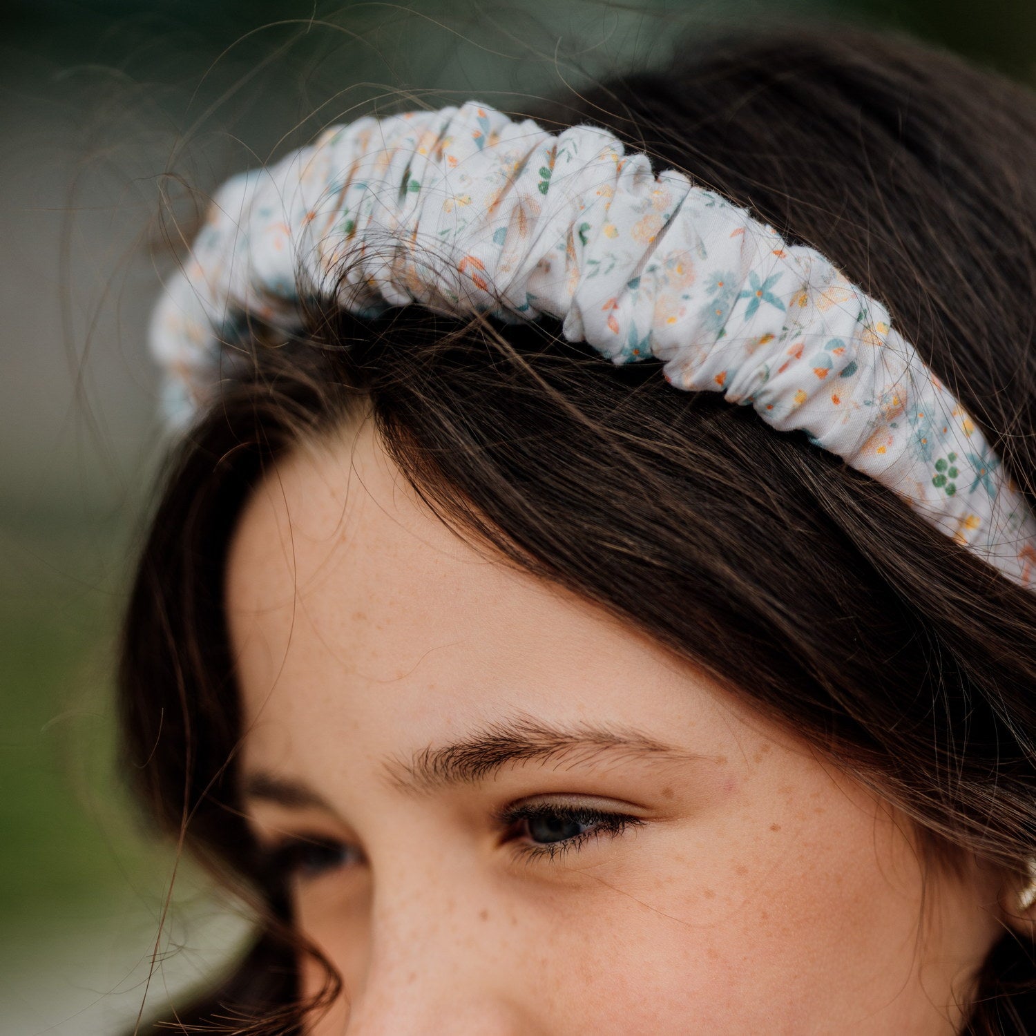 Girl Yellow & Sky Blue Floral Headband