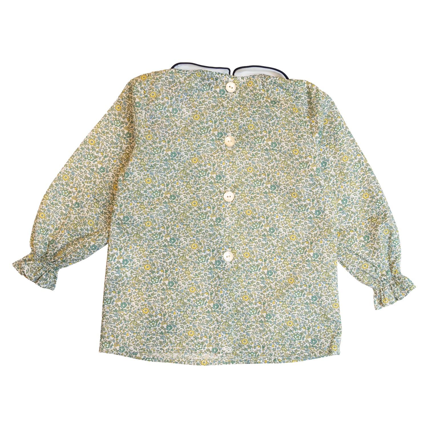 Girl Katie & Millie Green Liberty Blouse