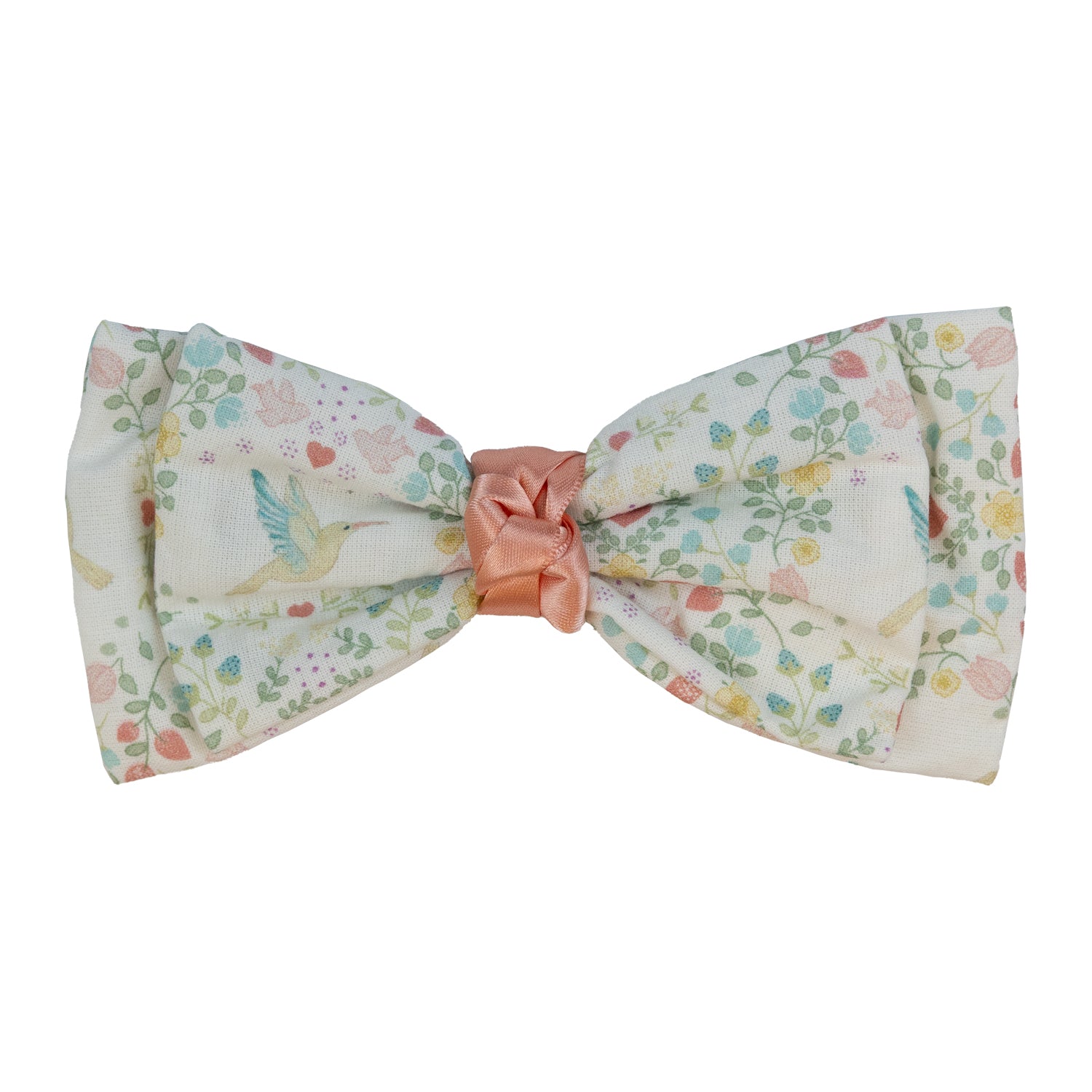 Girl Green Birds Bow Clip
