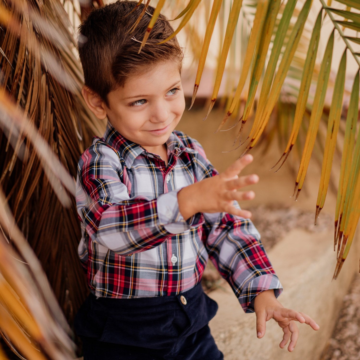 Boy Winterberry Tartan Shirt