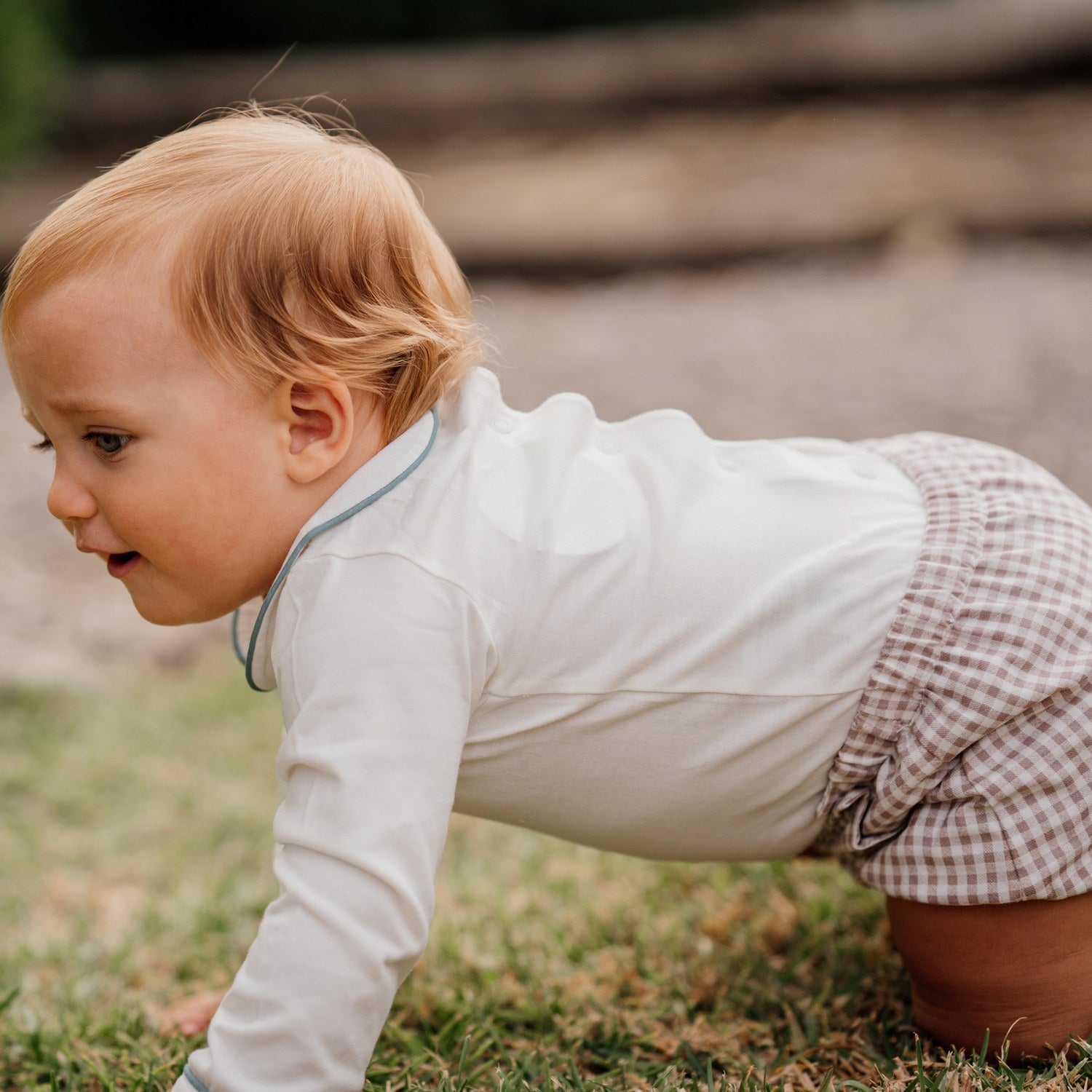 Baby Almond Gingham Bloomers