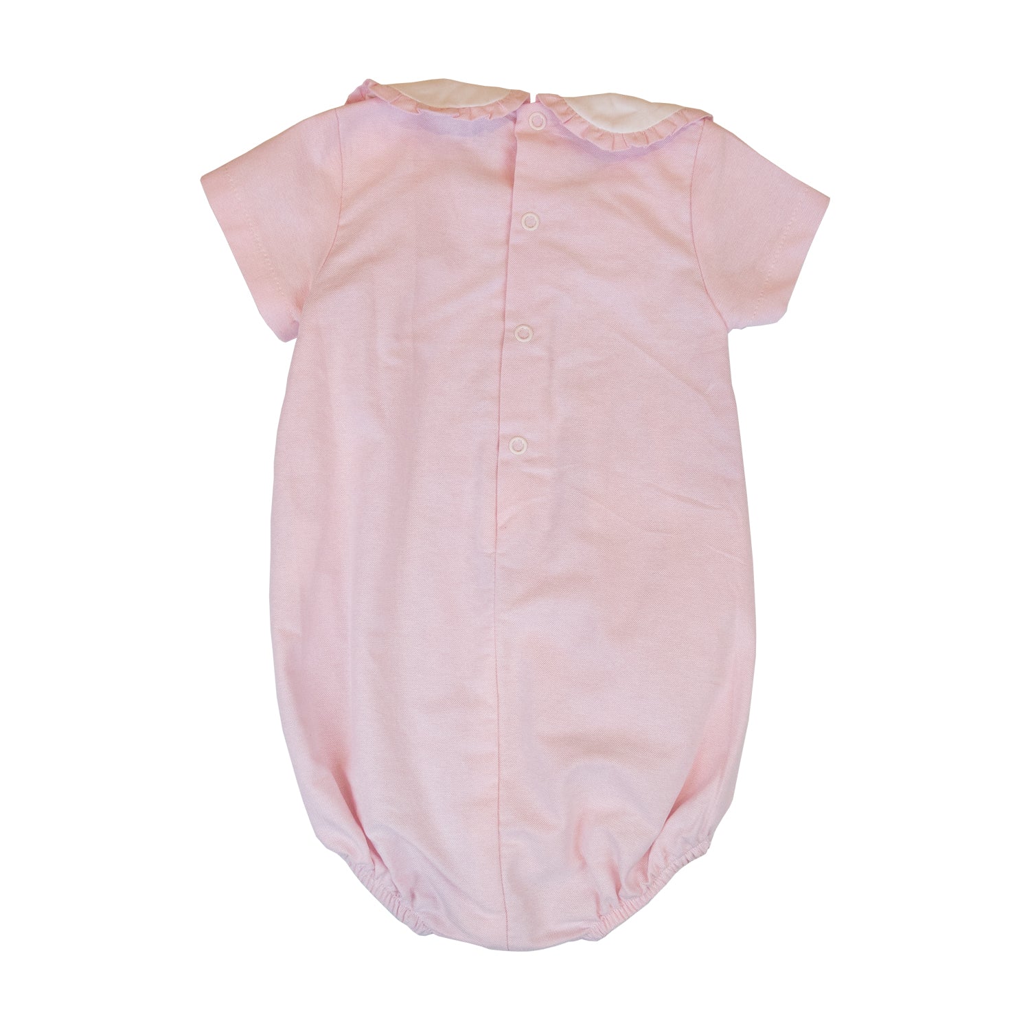 Baby Light Pink Oxford Hand Smocked Romper