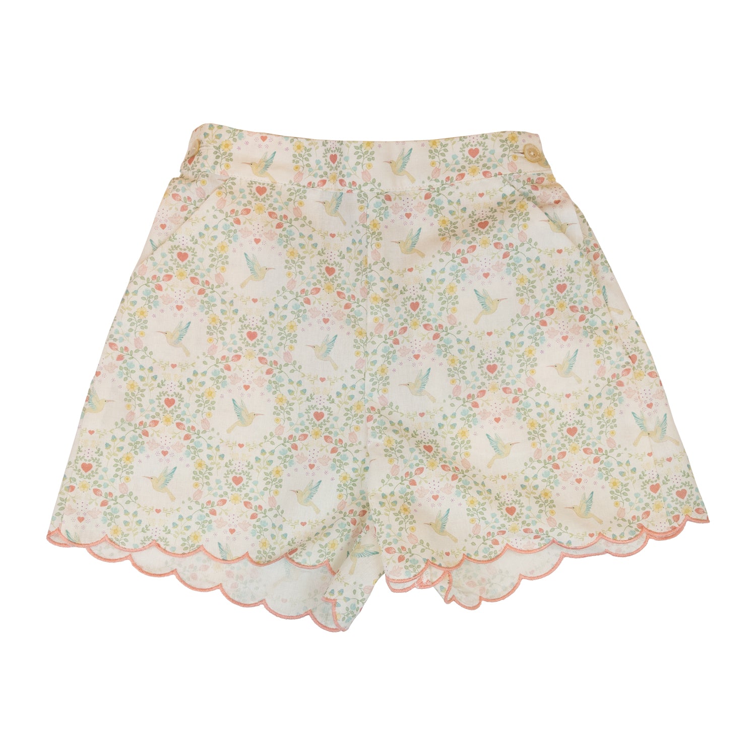 Girl Green Birds Shorts