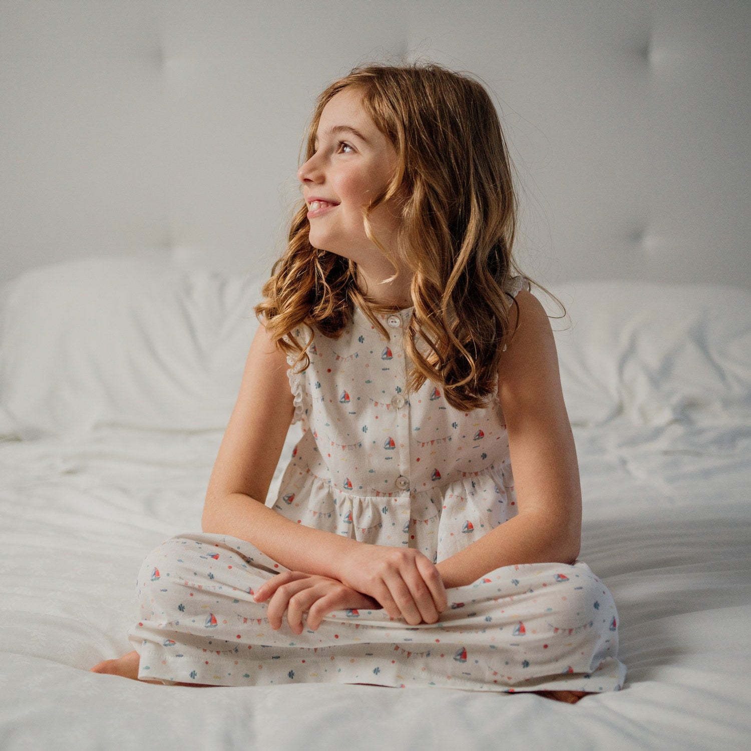 Girl Blue Boats Nightdress