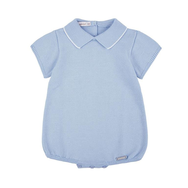 Condor Short-sleeved bodysuit with fine stripe Bluish