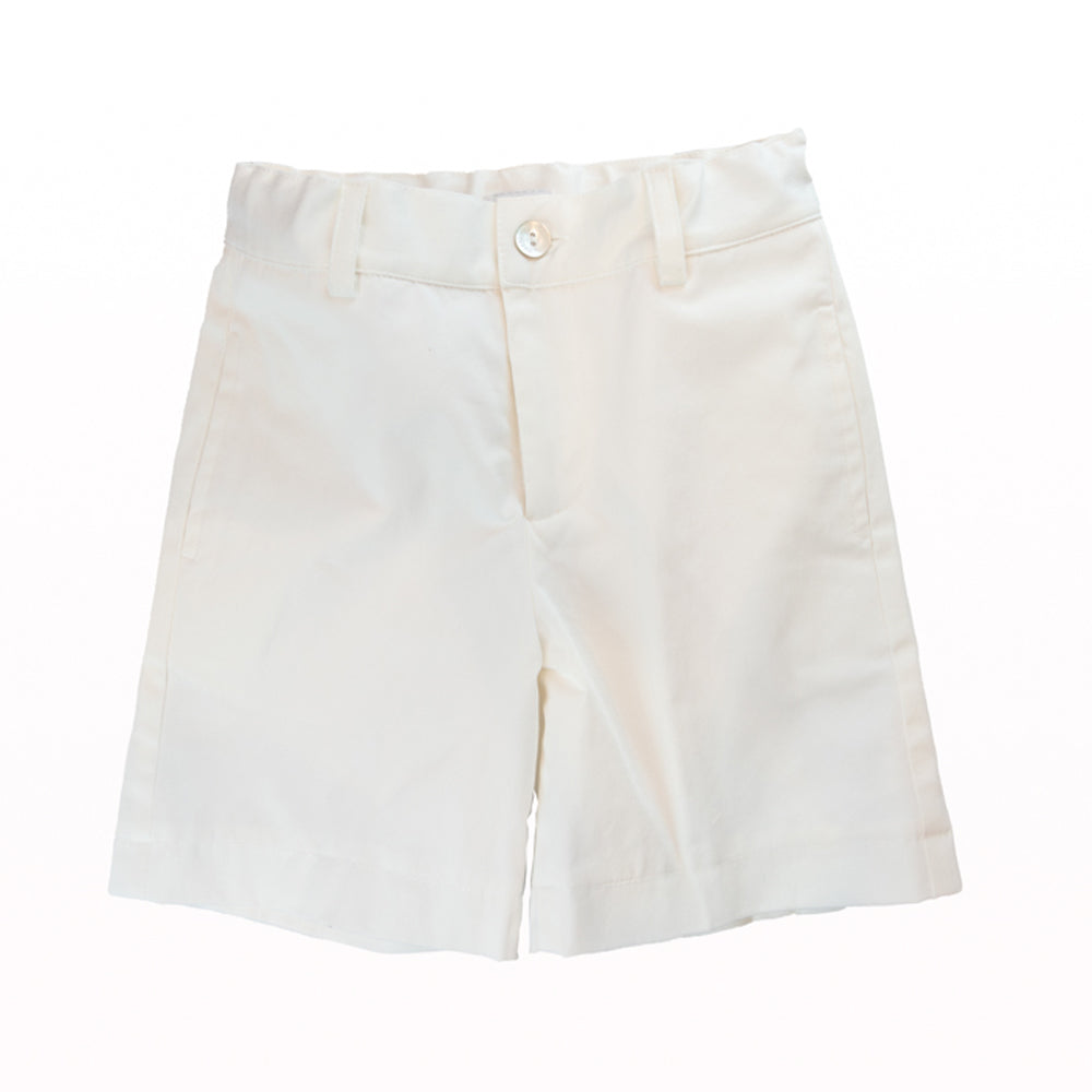 Boy White Classic Shorts