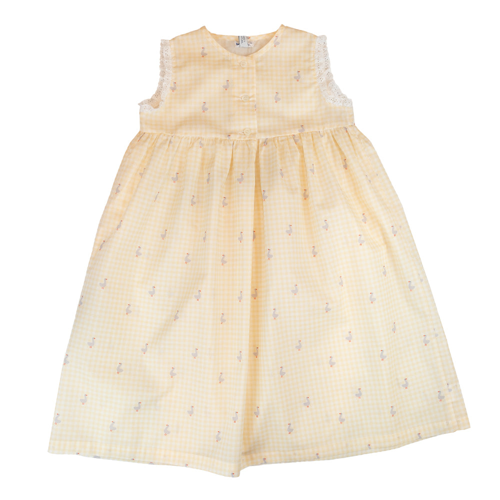 Girl Yellow Gingham Nightdress