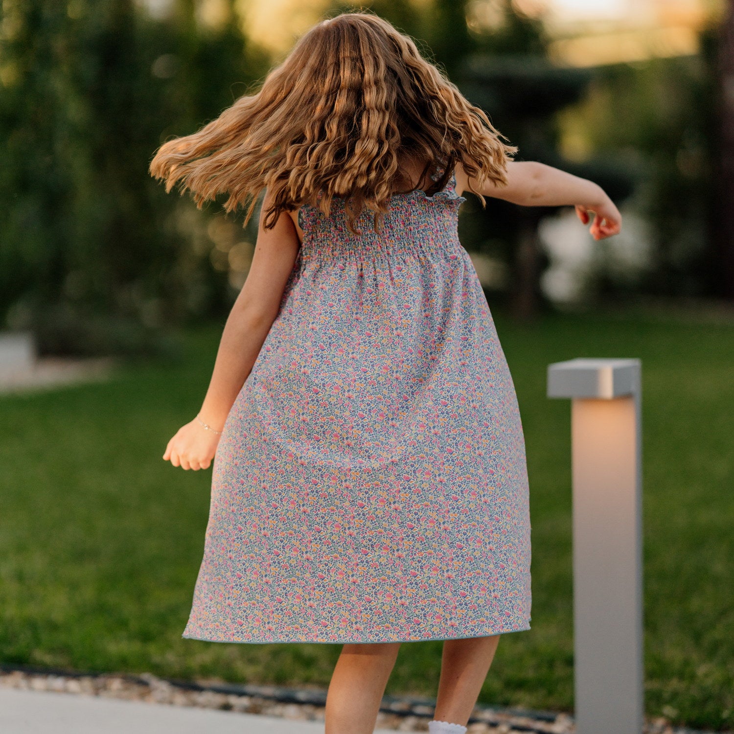 Girl Clarissa Liberty Smocked Strap Sundress