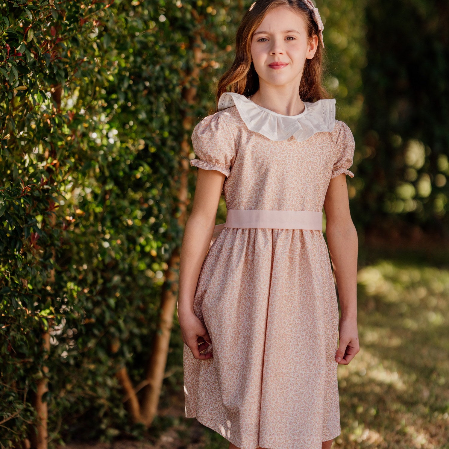 Girl Blush Bloom Metallisé Dress