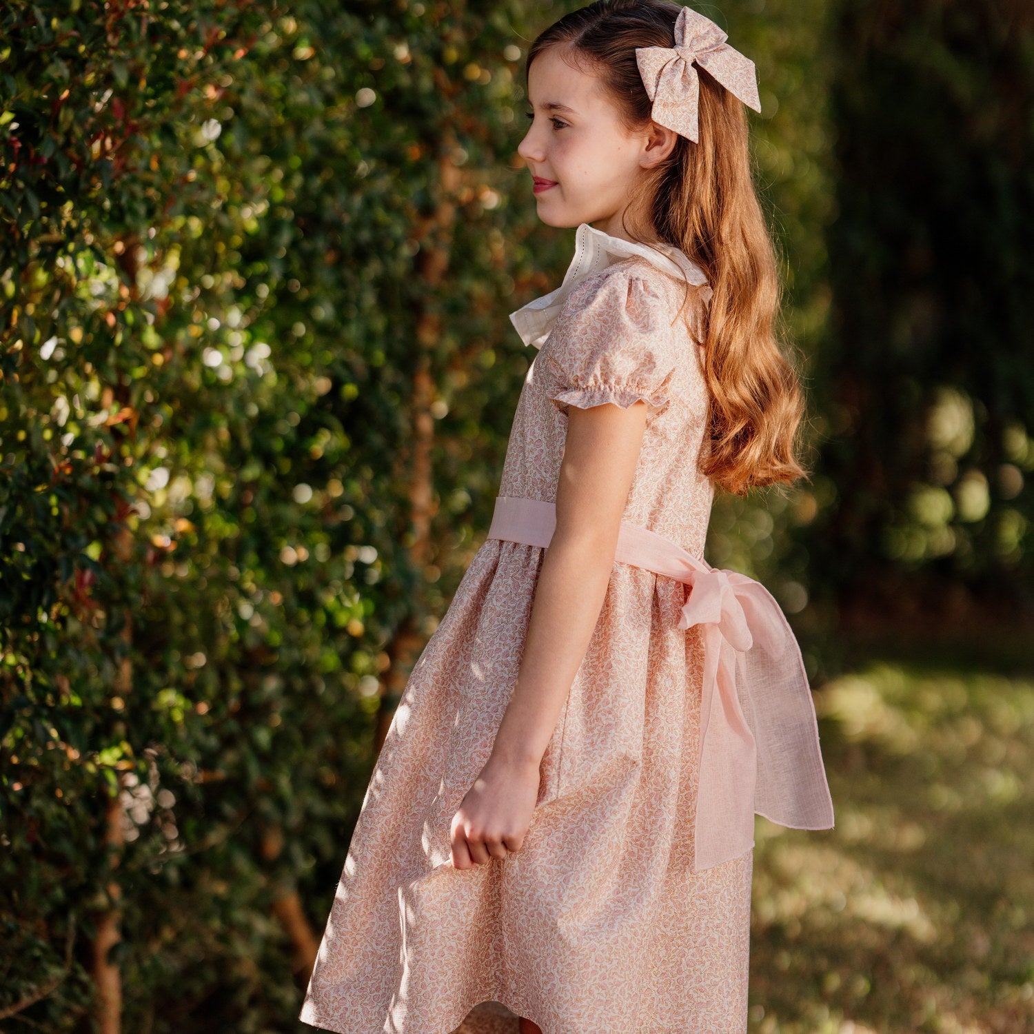 Girl Blush Bloom Metallisé Dress