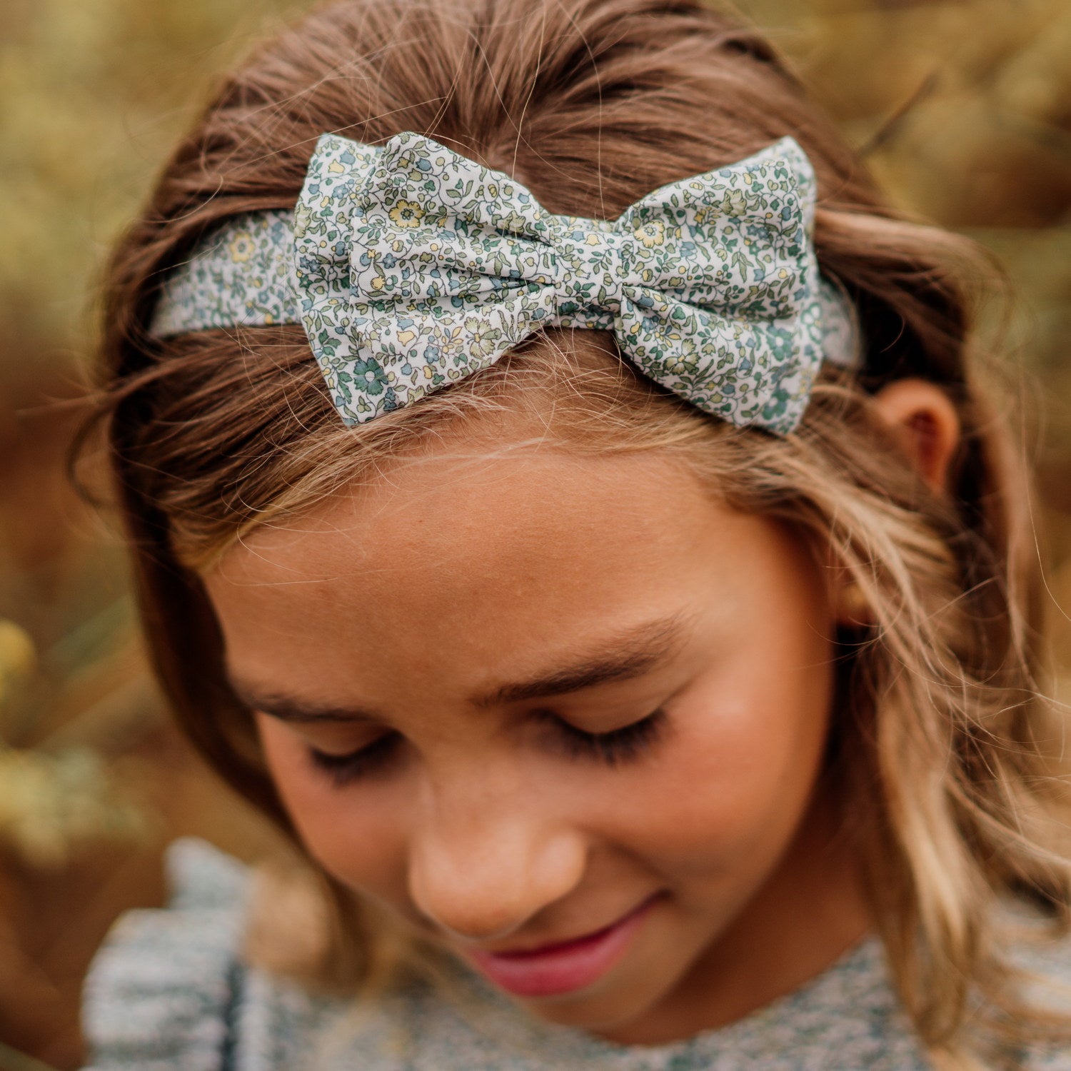 Girl Katie & Millie Green Liberty Hairband