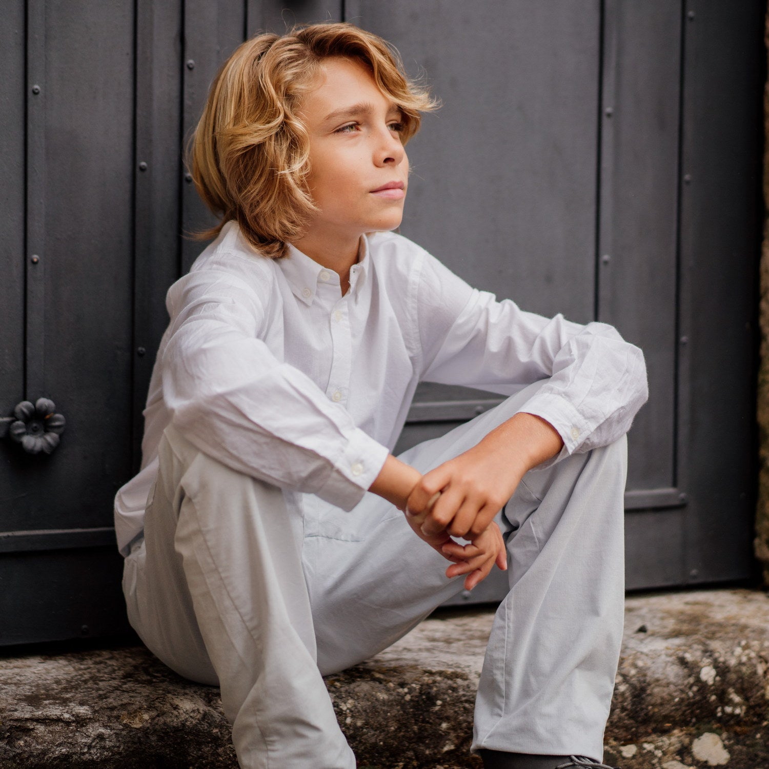 Boy White Classic Shirt