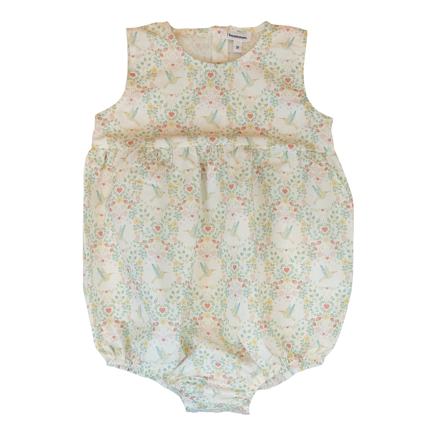 Baby Green Birds Classic Romper