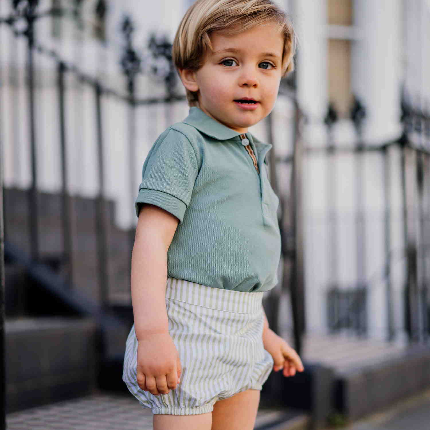 Baby Olive Bay Stripe Bloomers